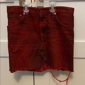 Levi’s Red denim skirt 30 inch waist